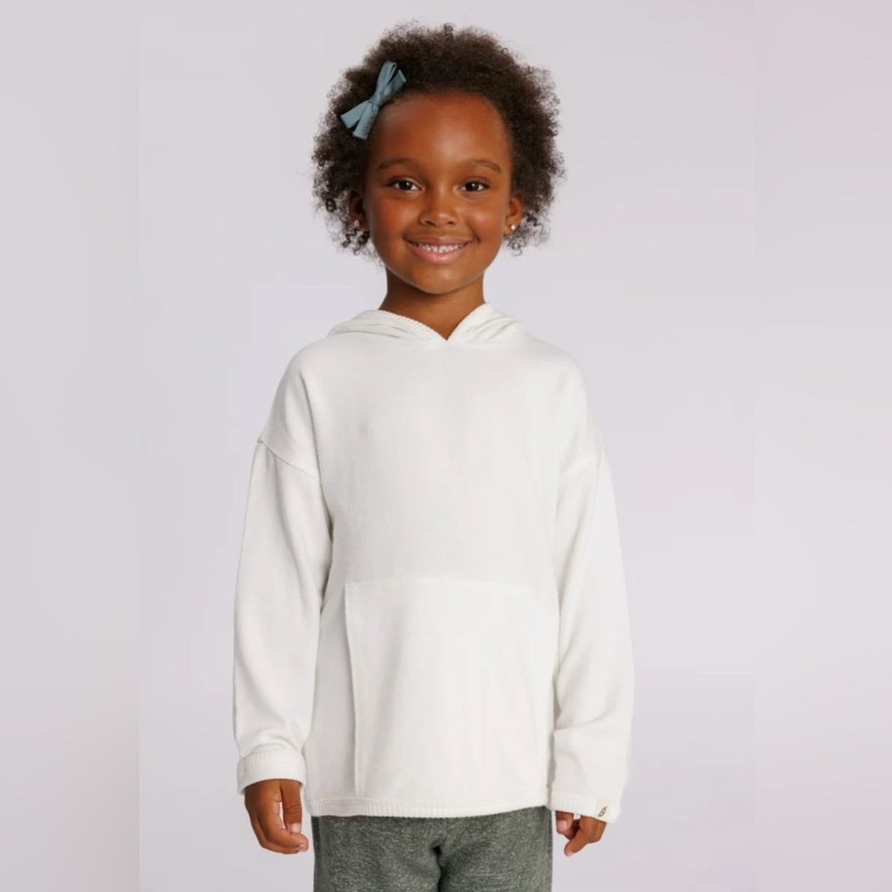 Easy-Peasy Toddler Girl Hacci Hoodie Ivory - Size 3T - Soft Rayon Blend
